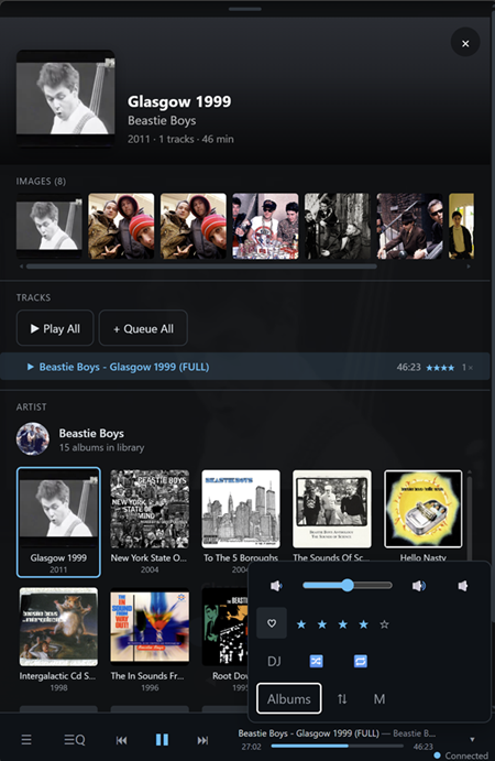 Immersive album view