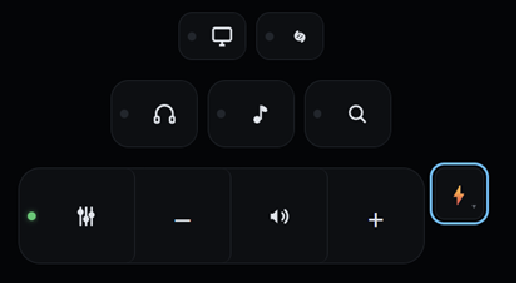 Charm bar with XL buttons and row breaks on mobile dashboard