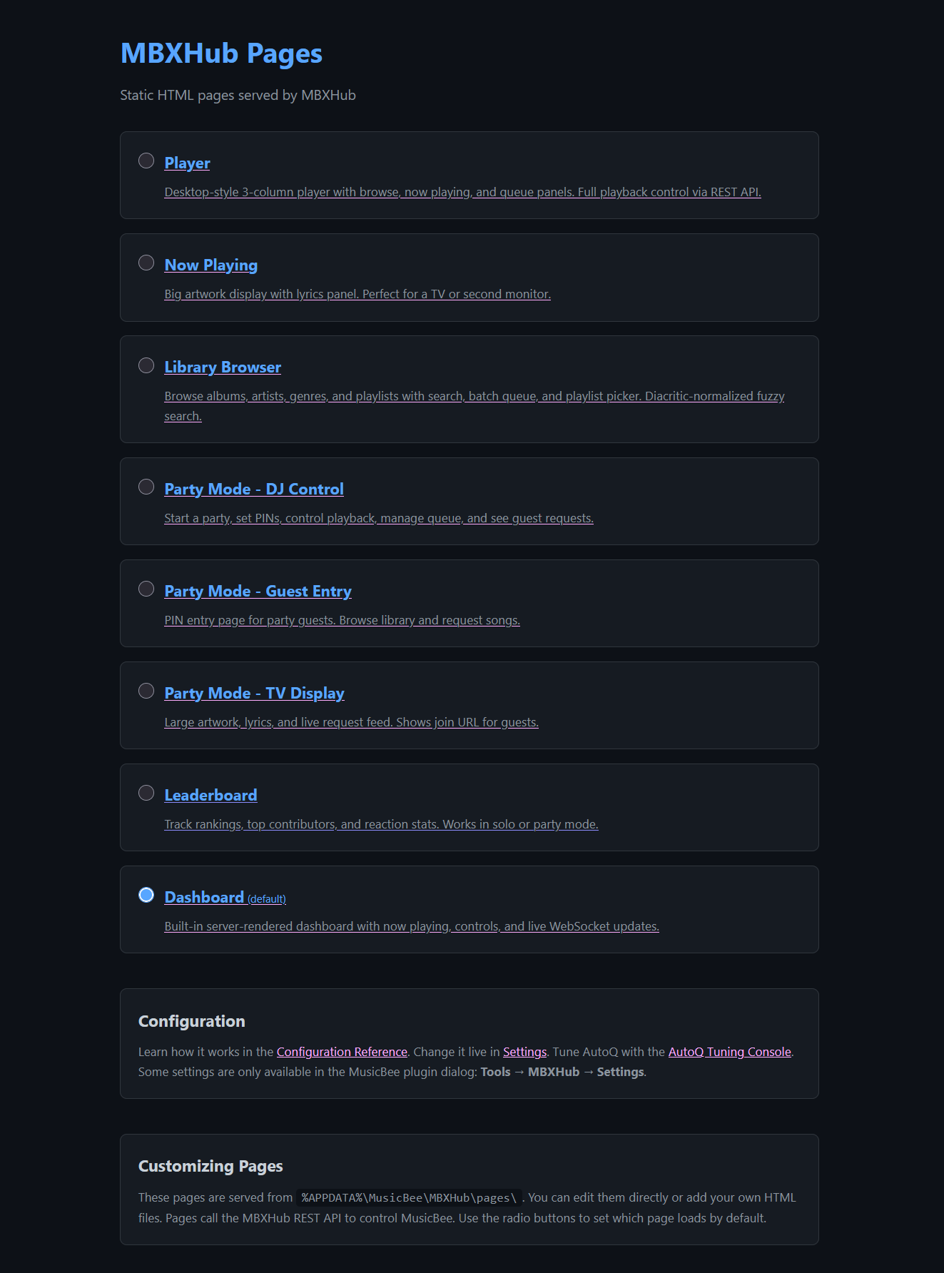 Pages Index