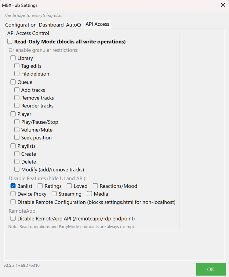 Settings v0.5.2.1