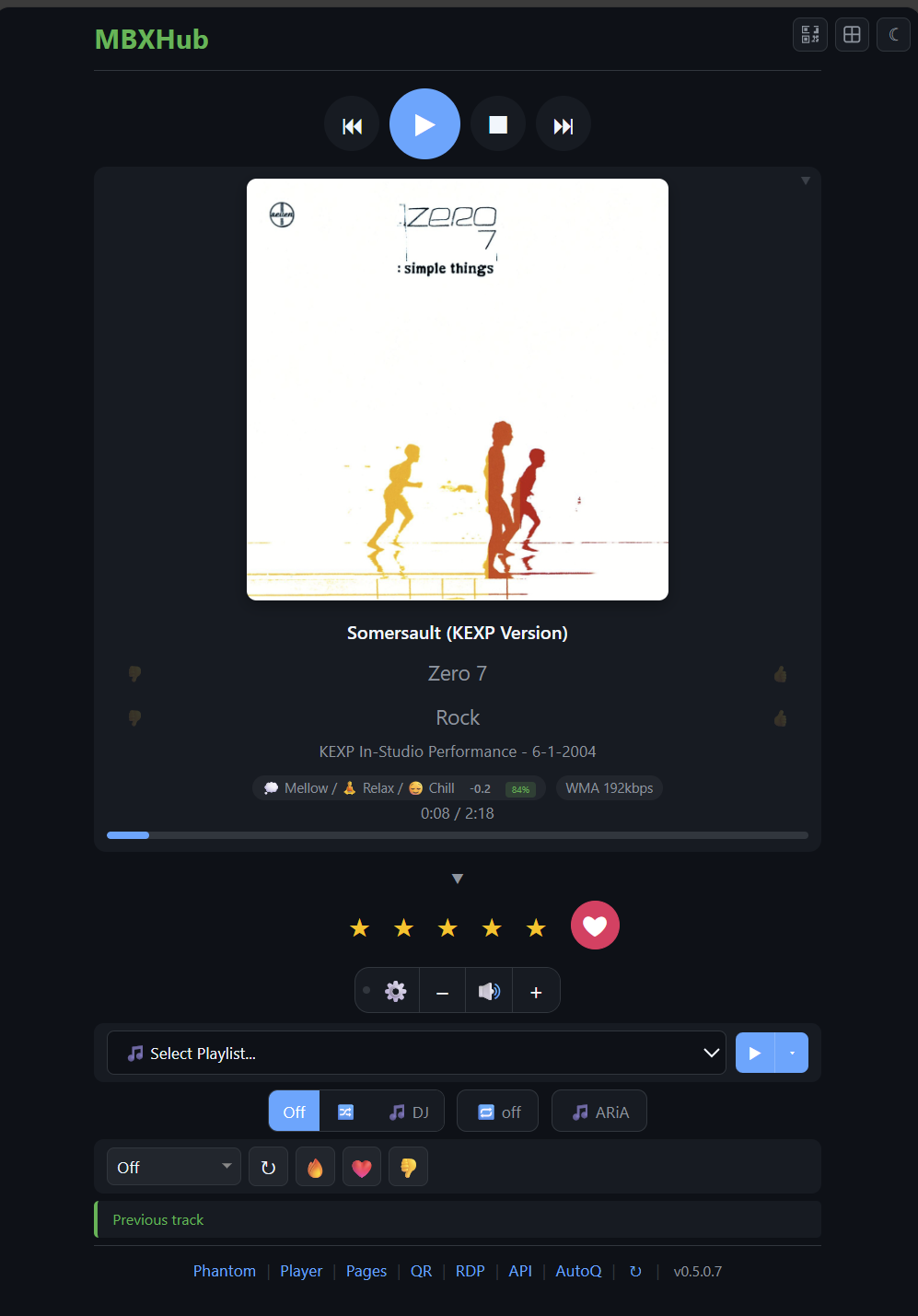 Dashboard v0.5.0.7