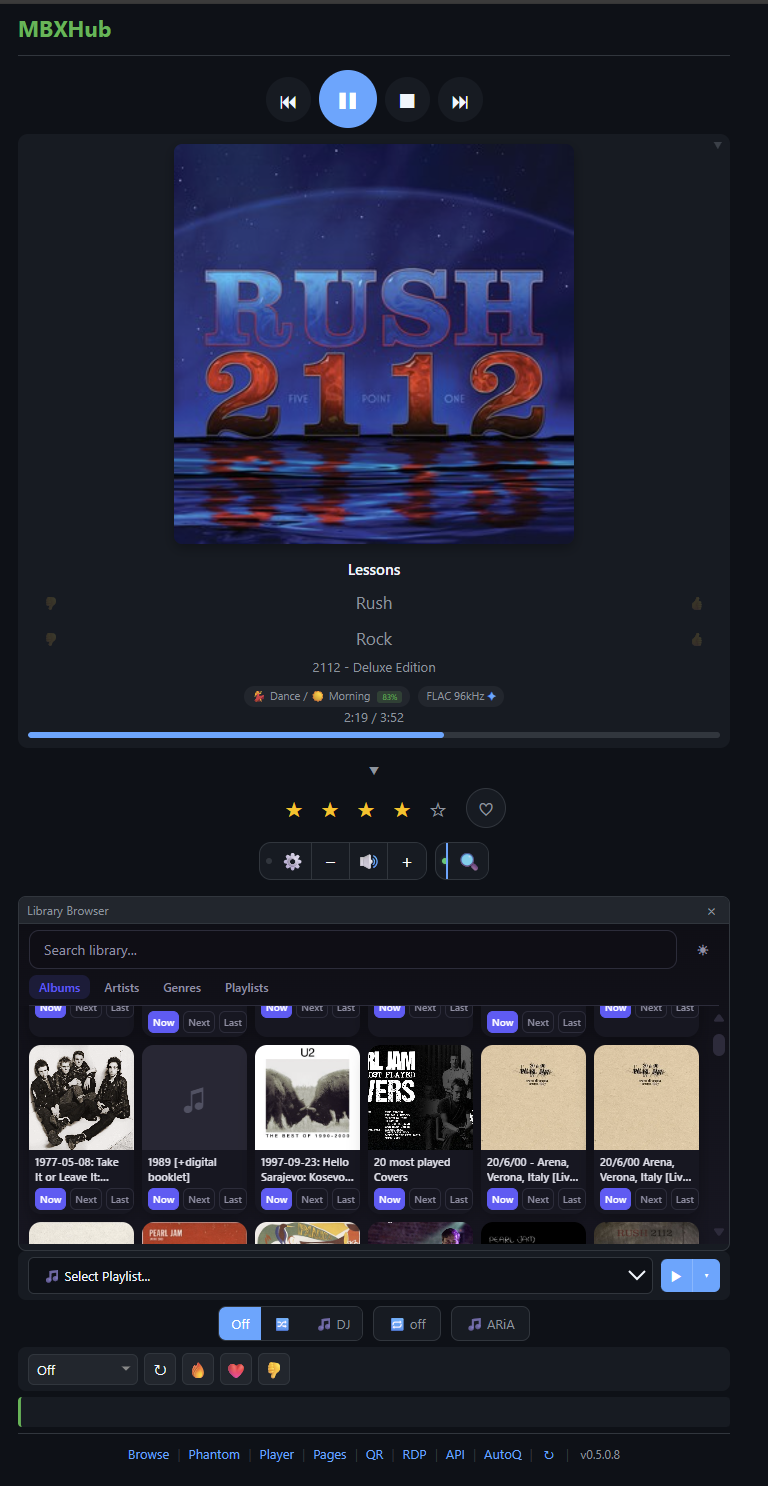 Dashboard v0.5.0.8