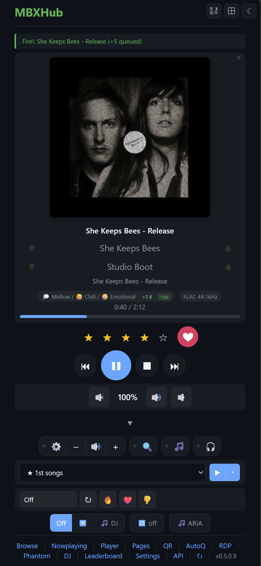 Dashboard v0.5.0.9